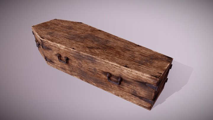 CEM - Cemetery Coffin 2 - PBR Game Ready 3D Model