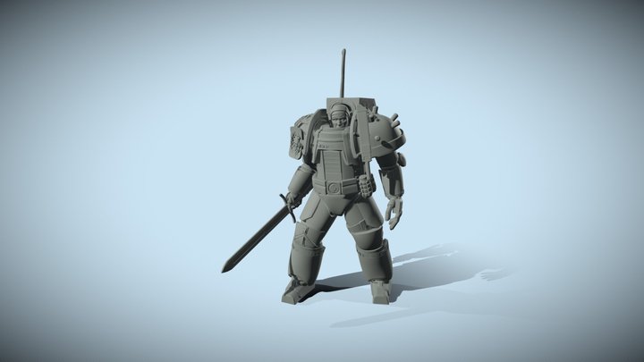Sci fi Space Knight 3D Model