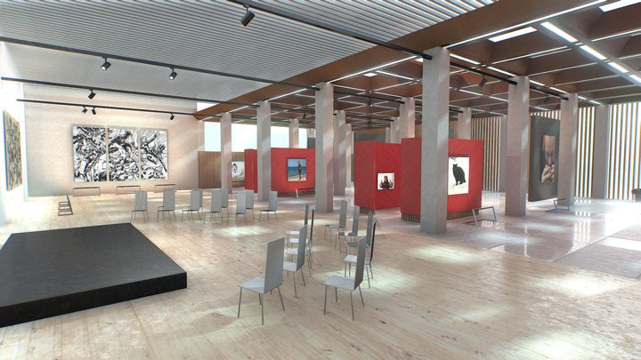 VR Art Gallery "Australia" UPD 06.2022 3D Model
