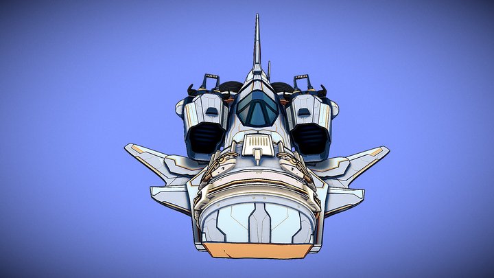SPACE SHIP RETRO EVO 3D Model