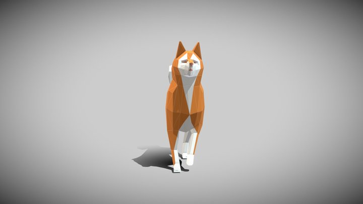 ORIGAMI---Dog Walking 3D Model