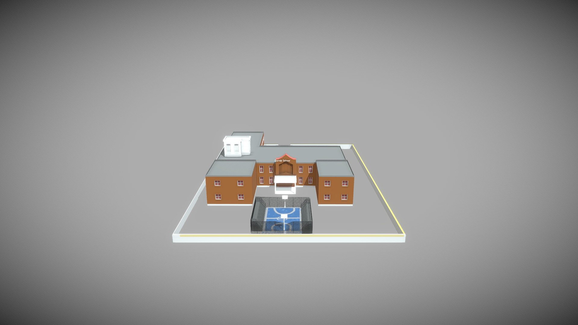 schoolmodel School and basket Balll - Download Free 3D model by haris_gondal_aggarka  (@haris_gondal) [df328b0]