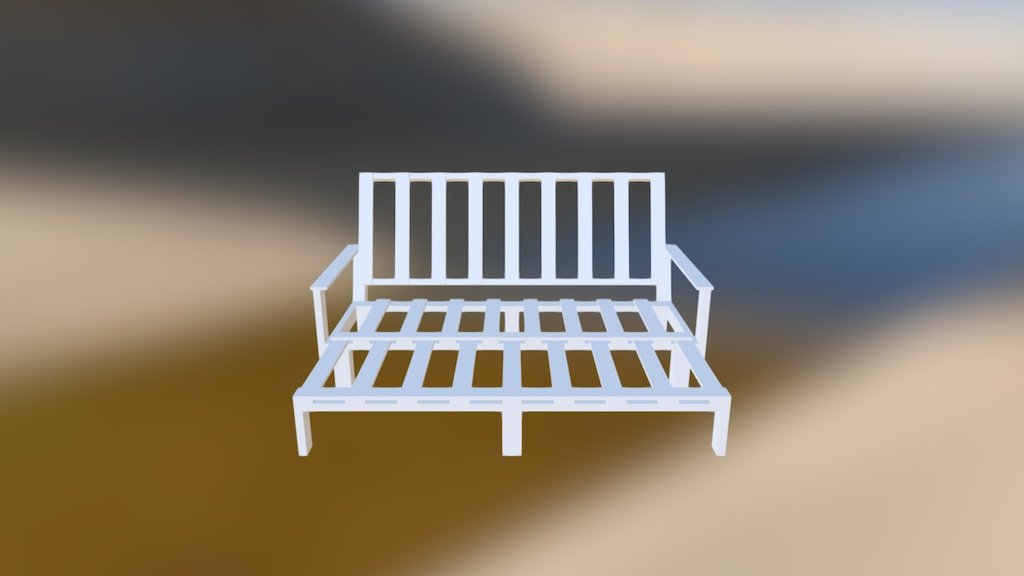 Futon Frame Version 3 - Open - 3D model by Rjbseb [df33daa] - Sketchfab