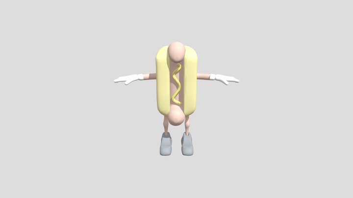 Hot Dog Man 3D Model