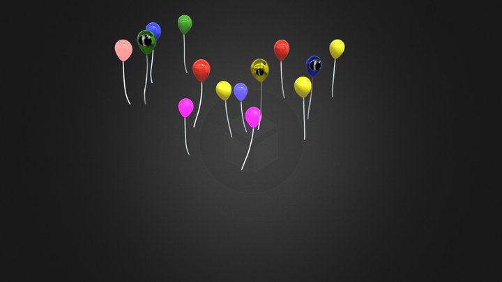 Globos animados fvart 3D Model