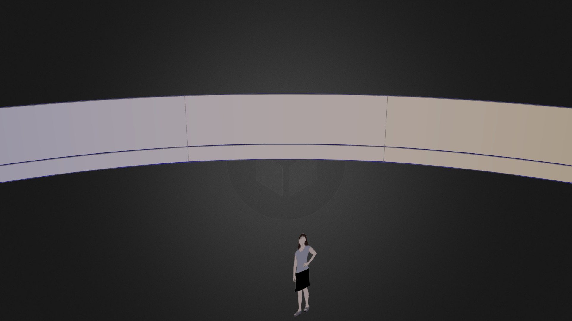 LED Lit Curved Header - Code:HEDR-LED02 — Sketchfab embed 3D viewer