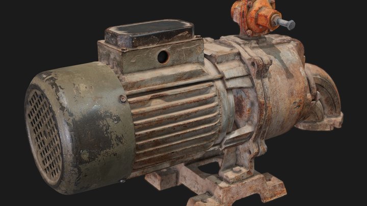 Water Pump Motor 3D Model