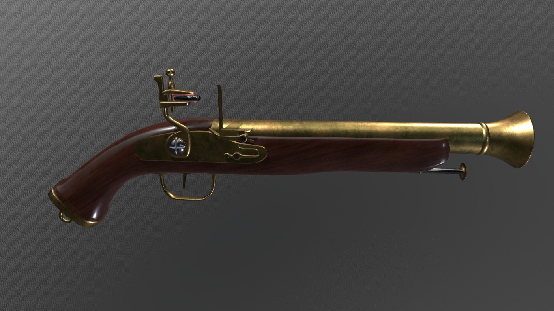 Flintlockgun - 3D model by stevennvh [df37d8e] - Sketchfab