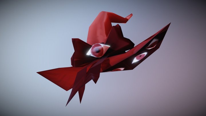 Red Sea Witch Hat 3D Model