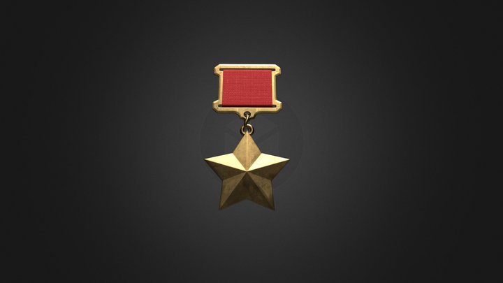 Medal_Zolotaya Zvezda 3D Model