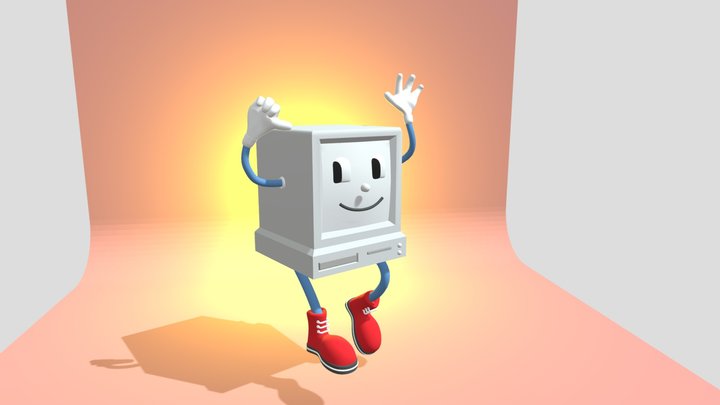 Computer Mascot 3D Model