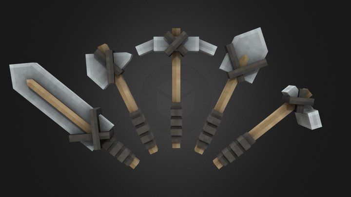 Stone Tool Pack 3D Model