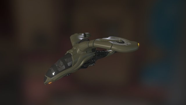 Sci-fi Helicopter 3D Model