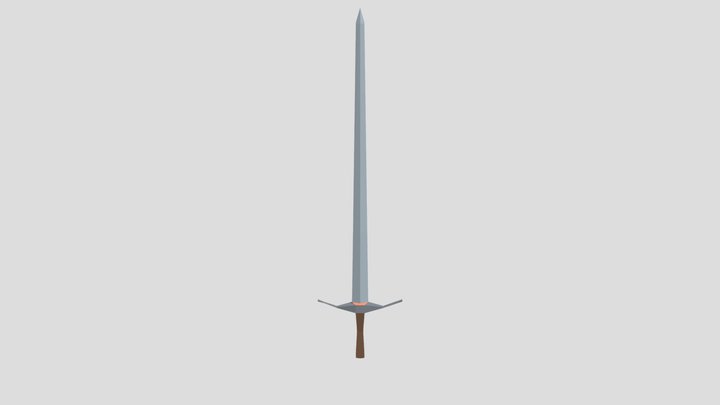low poly Sword 3D Model