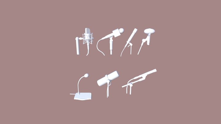 Microphones Draft 3D Model