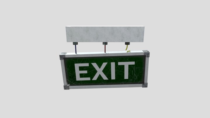 Exit sign 3D Model