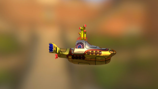 Yellow submarine 3D Model