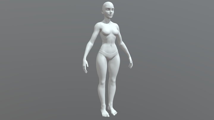 Female Base Mesh 3D Model