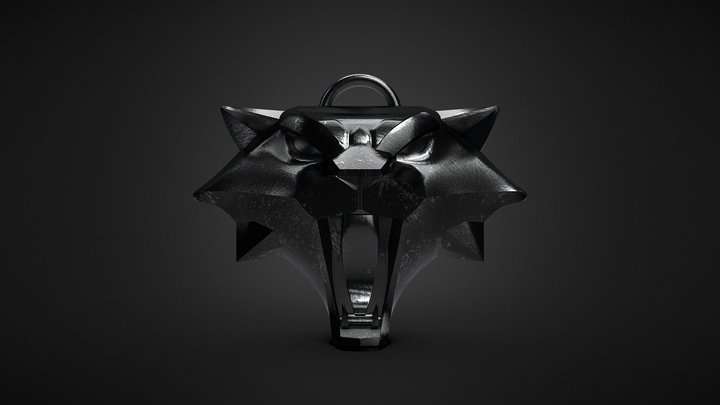 The Witcher Cat School Medallion 3D Model