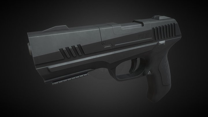 PX-27 Gun Low Poly 3D Model