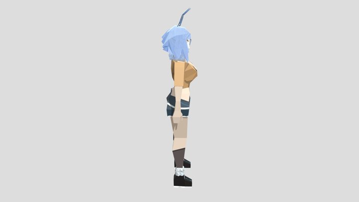 Mofu low poly model 3D Model