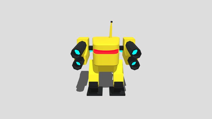 Robot Low-poly 3D Model