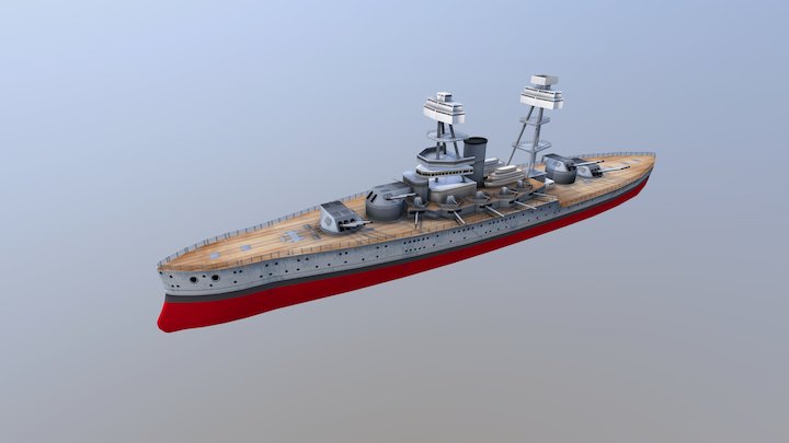Iwo Jima USS Nevada 3D Model