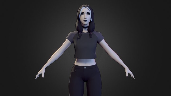 Milena - Lowpoly Customizable Character 3D Model