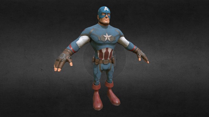 Captain America 3D Model