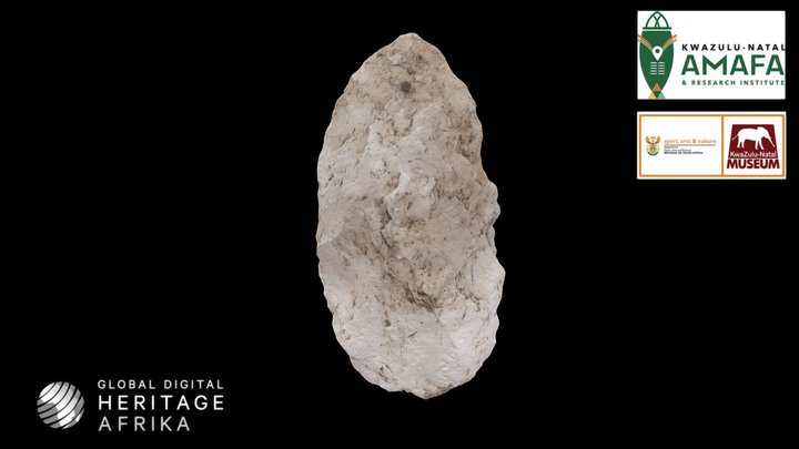 Biface stone tool - KZN Museum, South Africa