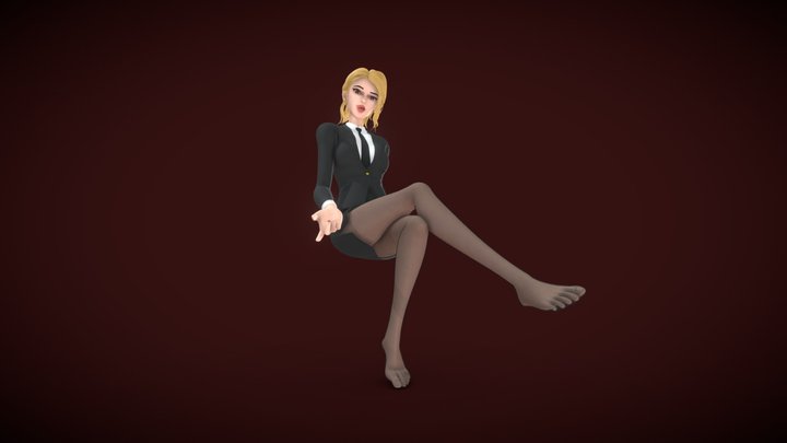 Office lady 3D Model
