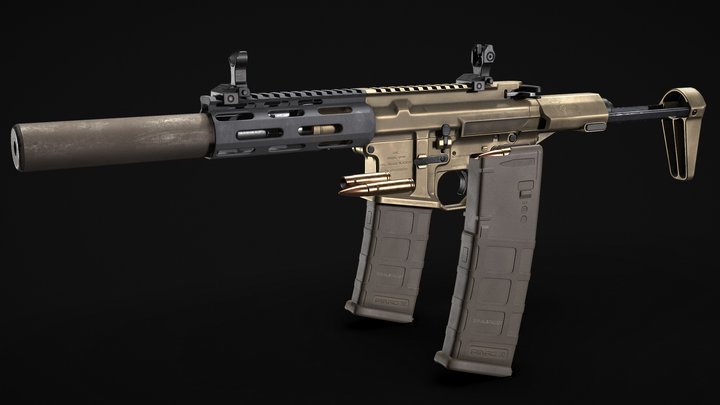 AAC Honey Badger 3D Model