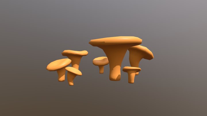 Chanterelle mushrooms – Free 3D Model STL