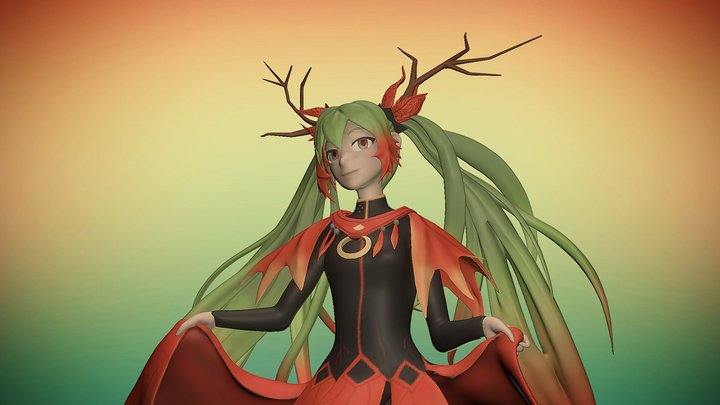 Autumn Miku 3D Model
