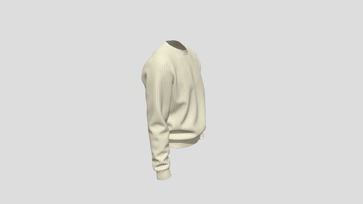 NEWEST-Ribbed Hoodie-hem - copy 3D Model