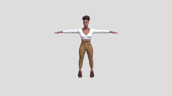 Spatial female avatar 3D Model