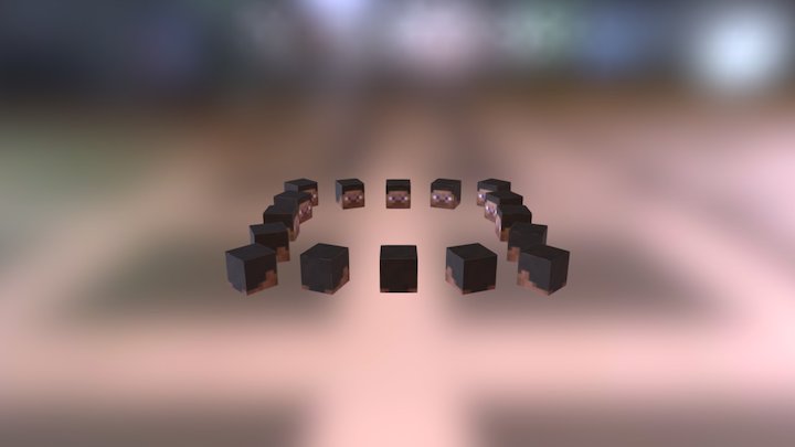 16 heads 3D Model