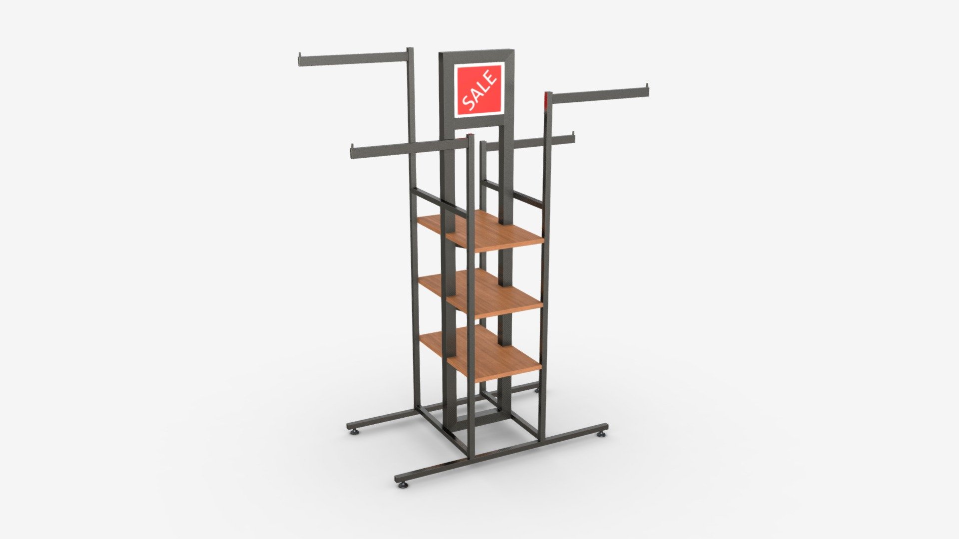 Wall Mounted Clothing Rack - Industrial Pipe Style, 300cm, For Store Or Home