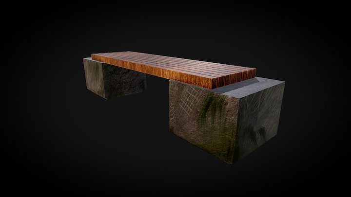 Banco de praça 3D Model