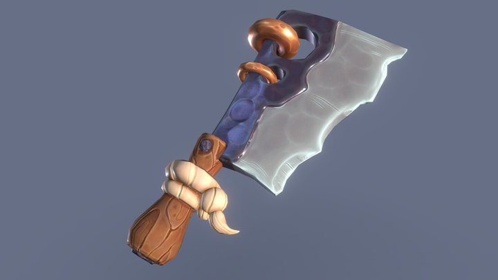 Stylized Asset - Dwarven Cook's Cleaver 3D Model