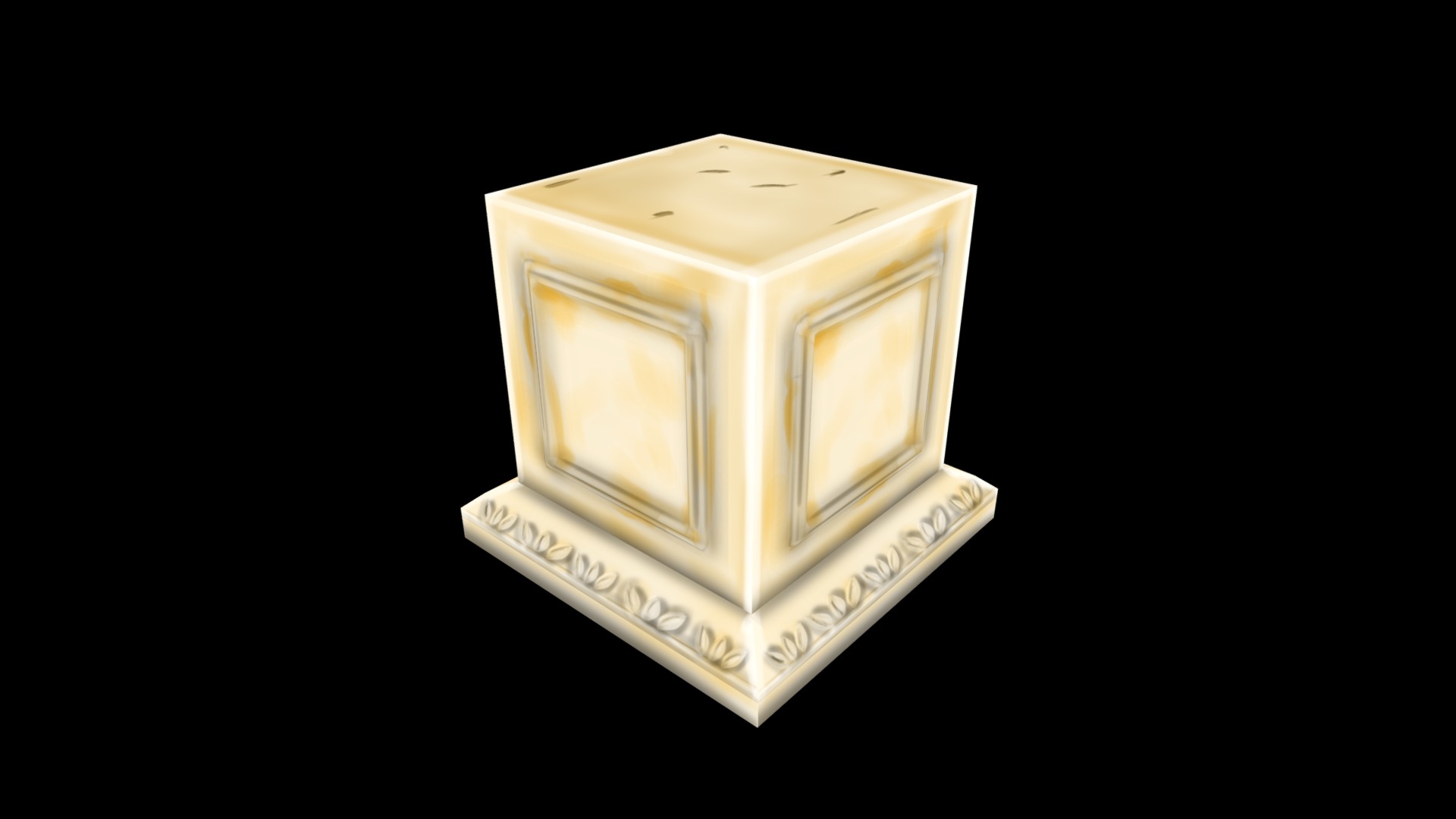 3D model Column Pedestal - This is a 3D model of the Column Pedestal. The 3D model is about a gold and white lighter.