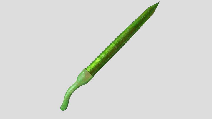 green hot pepper sword 3D Model