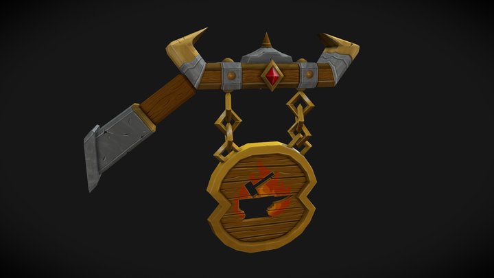 HearthSign - Dwarven Blacksmith 3D Model
