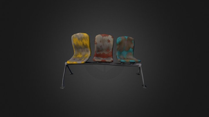Environment Clutter - Whacked Chair 3D Model