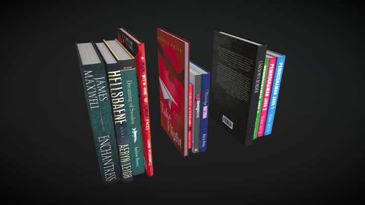Random Books 3D Model