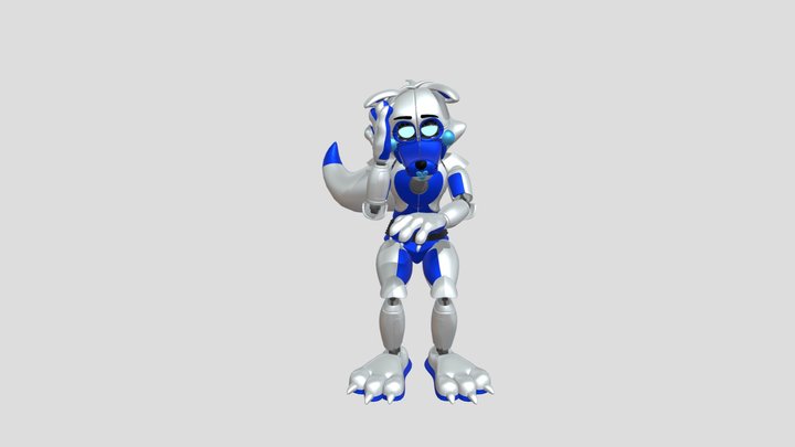 Custom FNAF OC (Retextured Funtime Foxy) 3D Model