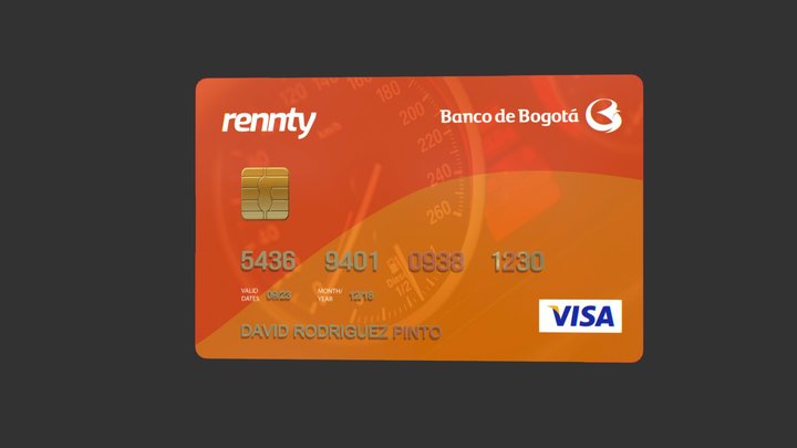 Tarjeta Renty Card 3D Model