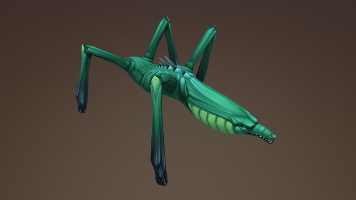 Sci-Fi Croc 3D Model