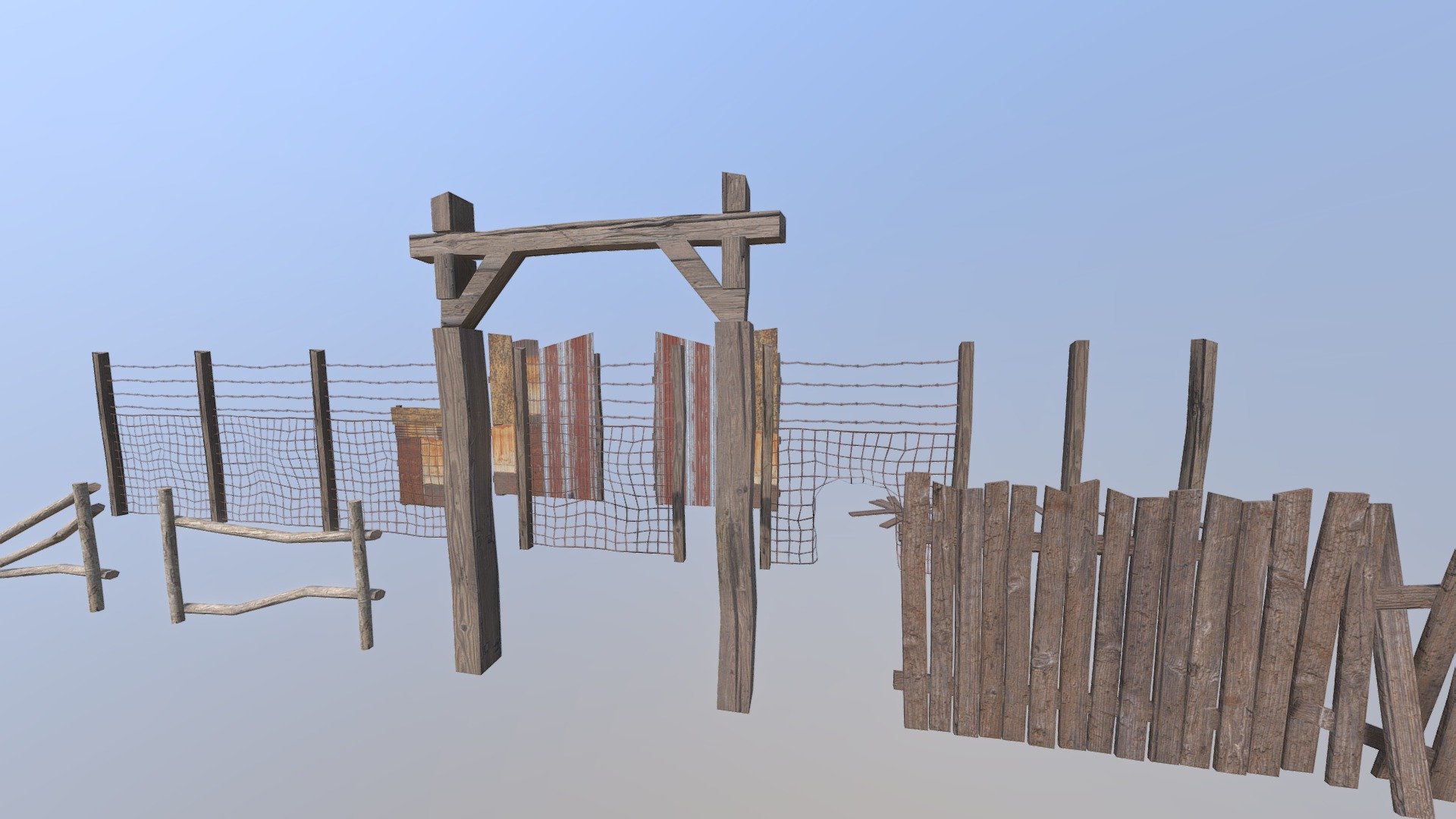 Modular Fence Pack Asset (one Material) - Download Free 3D Model By ...