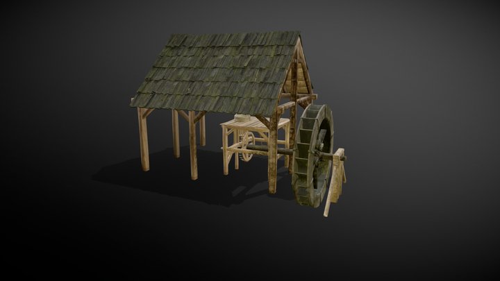Medieval mill from 13/14th century 3D Model